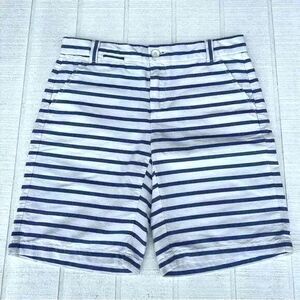 Gap Khakis Boyfriend Roll Up Blue and White Striped Women’s Shorts Size 00